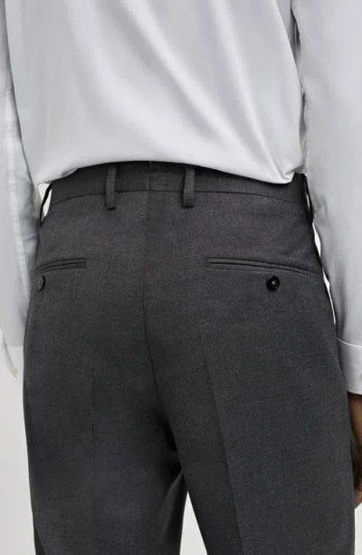 Mango Slim Fit Tech Fabric Pants In Black
