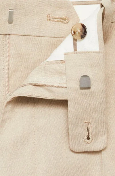 Mango Milan Slim Fit Suit Pants In Neutral