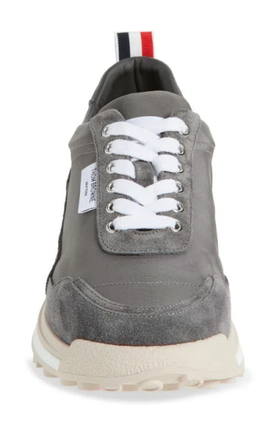 Thom Browne Gray Double Tech Nylon Alumni Sneakers