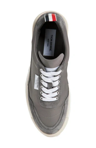 Thom Browne Gray Double Tech Nylon Alumni Sneakers