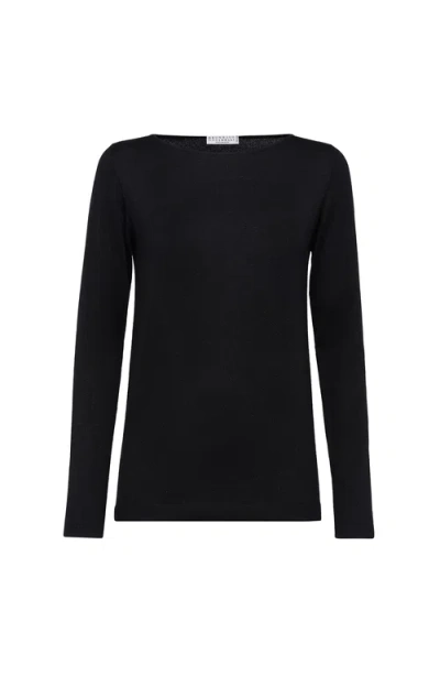 Brunello Cucinelli Sparkling Sweater In Black