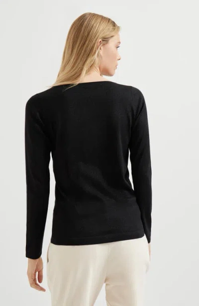 Brunello Cucinelli Sparkling Sweater In Black