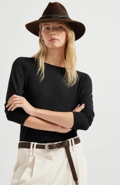 Brunello Cucinelli Sparkling Sweater In Black
