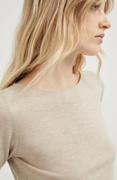 Brunello Cucinelli Cashmere And Silk-blend Sweater In Neutral