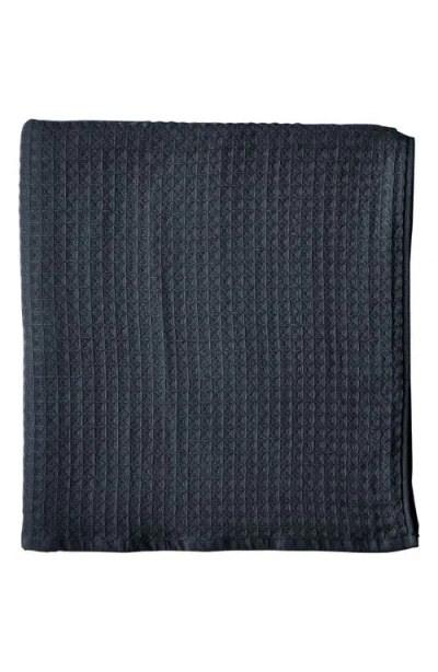 Uchino Waffle Twist 6-piece Cotton Bath Towel In Blue