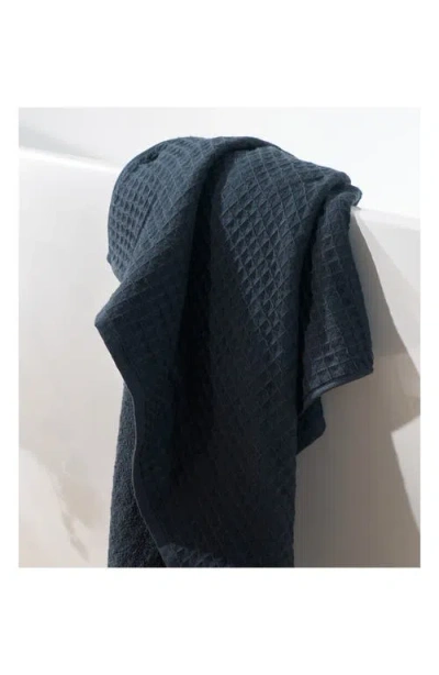 Uchino Waffle Twist 6-piece Cotton Bath Towel In Blue