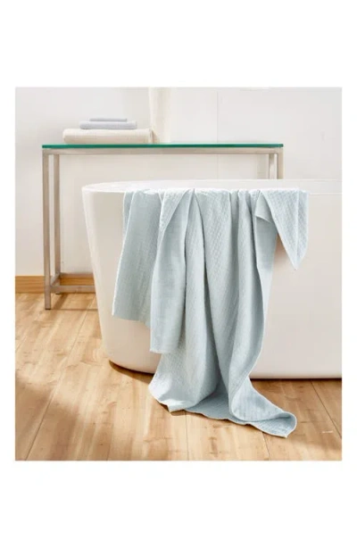 Uchino Waffle Twist 6-piece Cotton Bath Towel In Blue