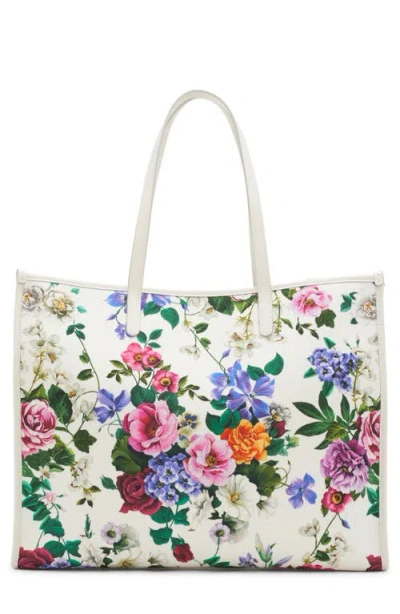 Dolce & Gabbana Dolce&gabbana Shopping Floral Canvas Tote