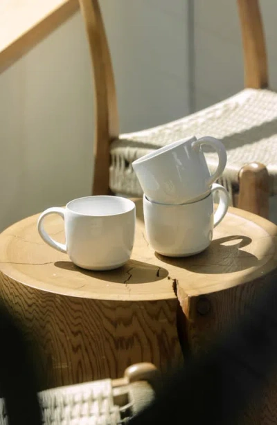 Fable The Mugs Set Of 4 Stoneware Mugs In White