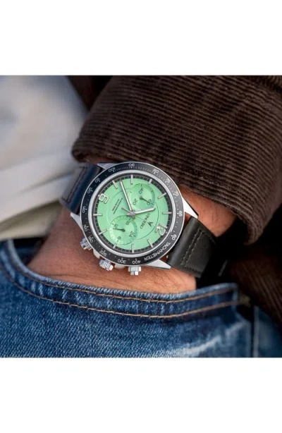 Vincero The Apex Prism Chronograph Leather Strap Watch, 42mm