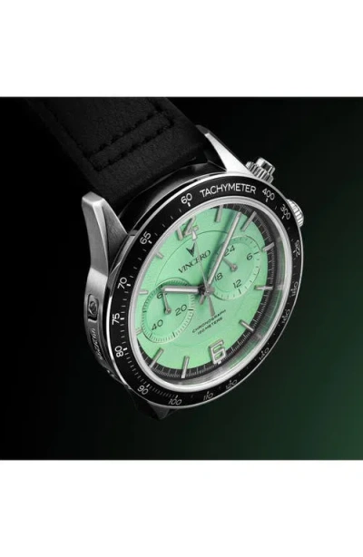 Vincero The Apex Prism Chronograph Leather Strap Watch, 42mm