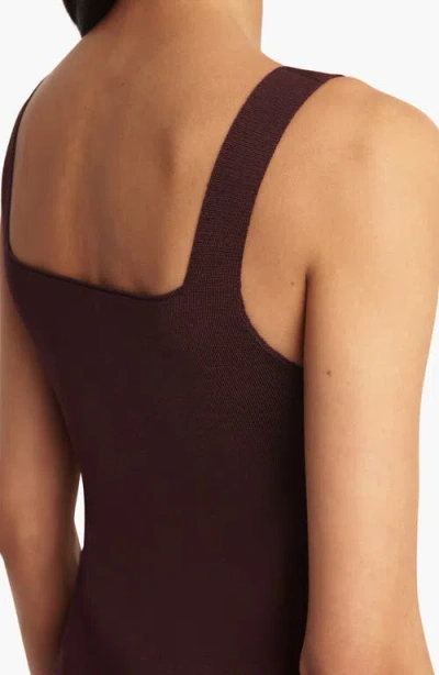 Khaite Womens Almandine Dixi Square-neck Knitted Maxi Dress Xs In Brown
