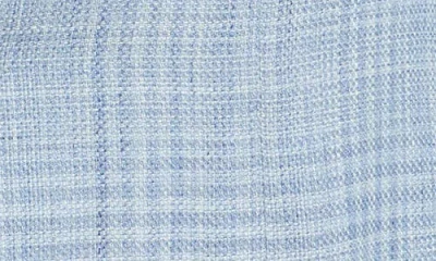 Canali Kei Trim Fit Plaid Linen & Wool Sport Coat In Blue