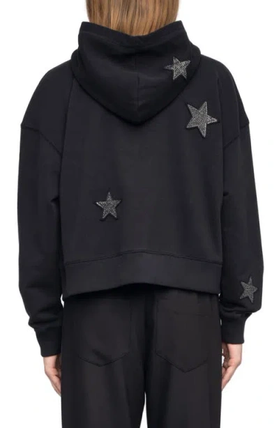 Zadig & Voltaire Knitwear With Hooded Design And Star Embellishments In Black