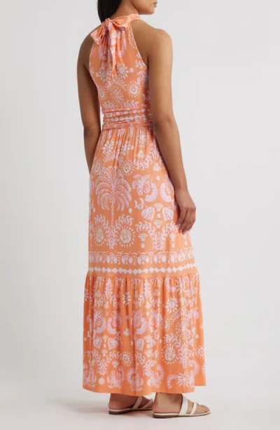Lilly Pulitzer ® Montecito Mixed Print Cross Neck Maxi Dress