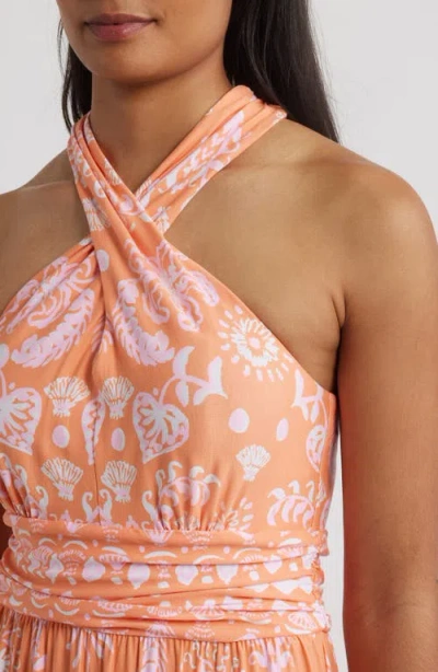 Lilly Pulitzer ® Montecito Mixed Print Cross Neck Maxi Dress