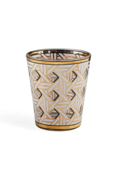 Jonathan Adler Basketweave Glassware Set In Brown