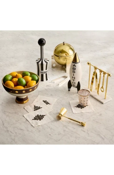 Jonathan Adler Basketweave Glassware Set In Brown