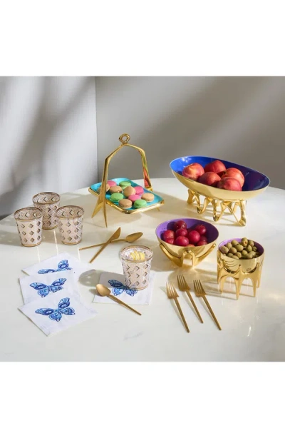 Jonathan Adler Basketweave Glassware Set In Brown