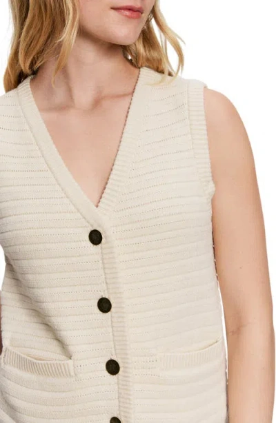 Sanctuary Textured Sweater Vest In Neutral