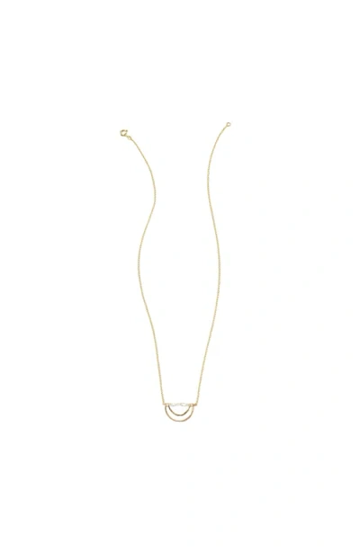 Uncommon Goods Herkimer Diamond Arc Necklace