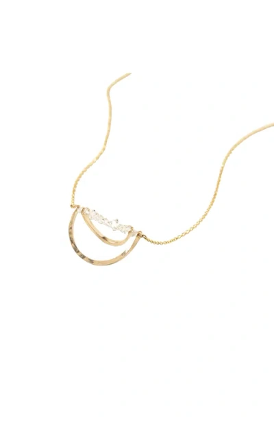 Uncommon Goods Herkimer Diamond Arc Necklace