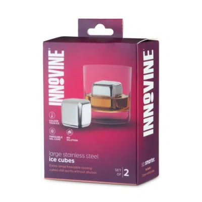 Innovine Large Stainless Steel Ice Cubes Set Of 2
