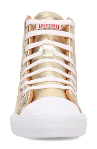 Dingo Knarly High Top Sneaker In Gold