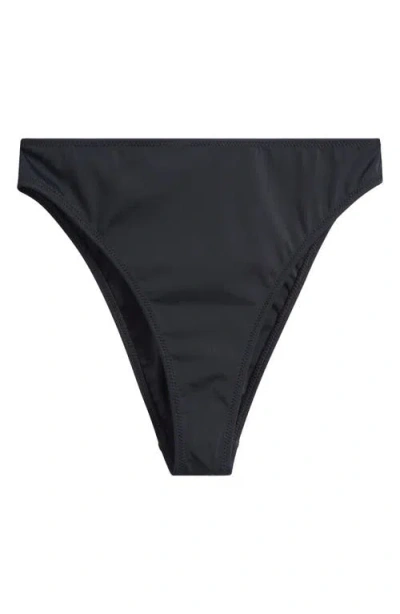 Pacsun Amaranth High Waist Swim Bottoms In Black