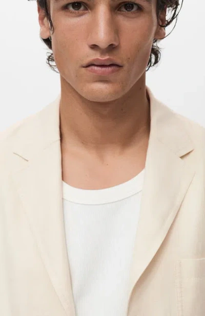 Mango Suit Jacket In Neutral