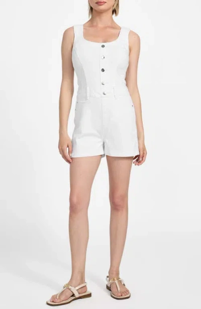 Guess Sunni Denim Romper In White
