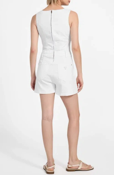 Guess Sunni Denim Romper In White
