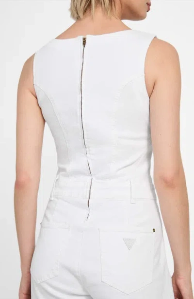 Guess Sunni Denim Romper In White