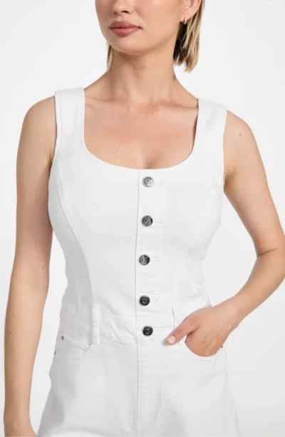 Guess Sunni Denim Romper In White