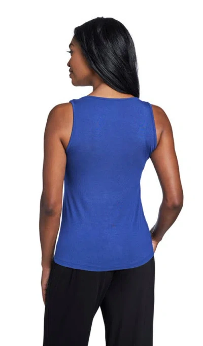 Everly Grey Kara During & After Maternity/nursing Tank In Blue