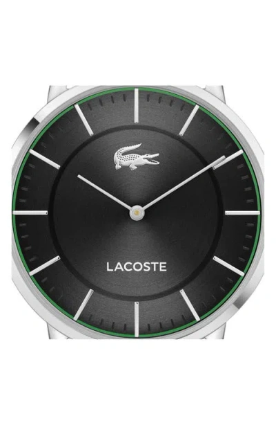 Lacoste Crocorigin Black Leather Strap Watch, 40mm