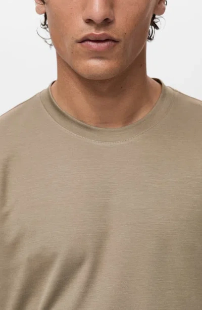 Mango Lyocell Blend T-shirt In Green