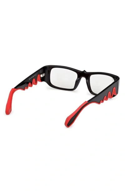Christian Louboutin 53mm Loubishark Rectangular Sunglasses In Black
