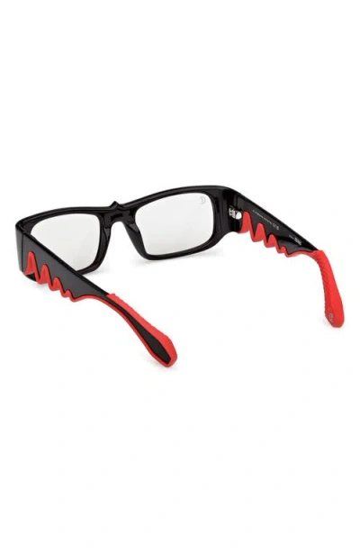Christian Louboutin 53mm Loubishark Rectangular Sunglasses In Black