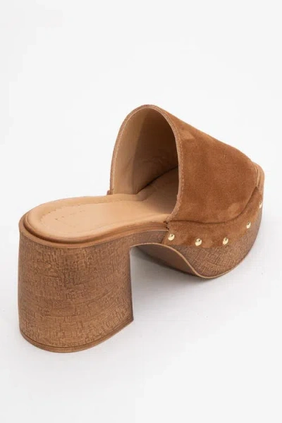 Forever & Always Shoes Pull Leather Platform Mules