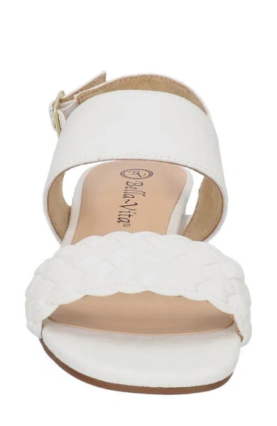 Bella Vita Womens Ankle Strap Block Heel Slingback Sandals