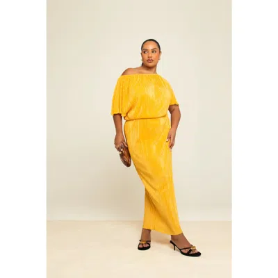 Fashion-szn Curve Plus Size Plisse Midaxi Dress