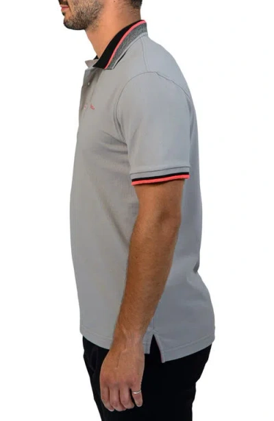 Maceoo Tippatch46 Piqué Polo In Gray
