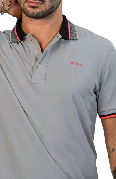 Maceoo Tippatch46 Piqué Polo In Gray