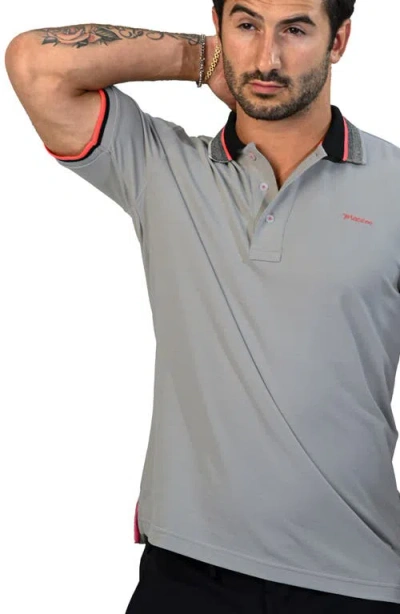 Maceoo Tippatch46 Piqué Polo In Gray