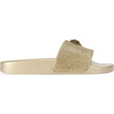 Kurt Geiger London Meena Eagle Slide Sandal In Gold