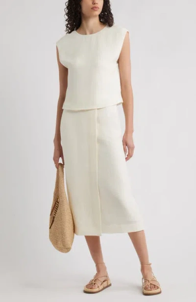Nordstrom Textured Crop Top In Neutral