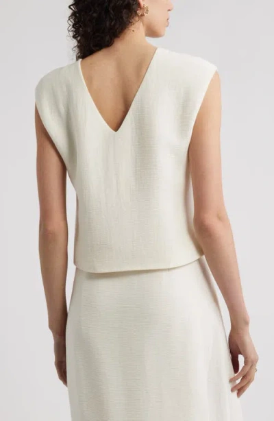 Nordstrom Textured Crop Top In Neutral