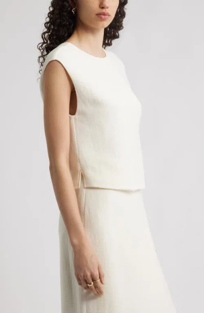 Nordstrom Textured Crop Top In Neutral