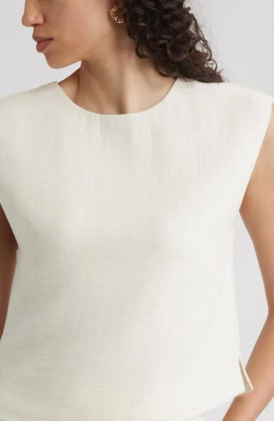 Nordstrom Textured Crop Top In Neutral
